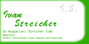 ivan streicher business card